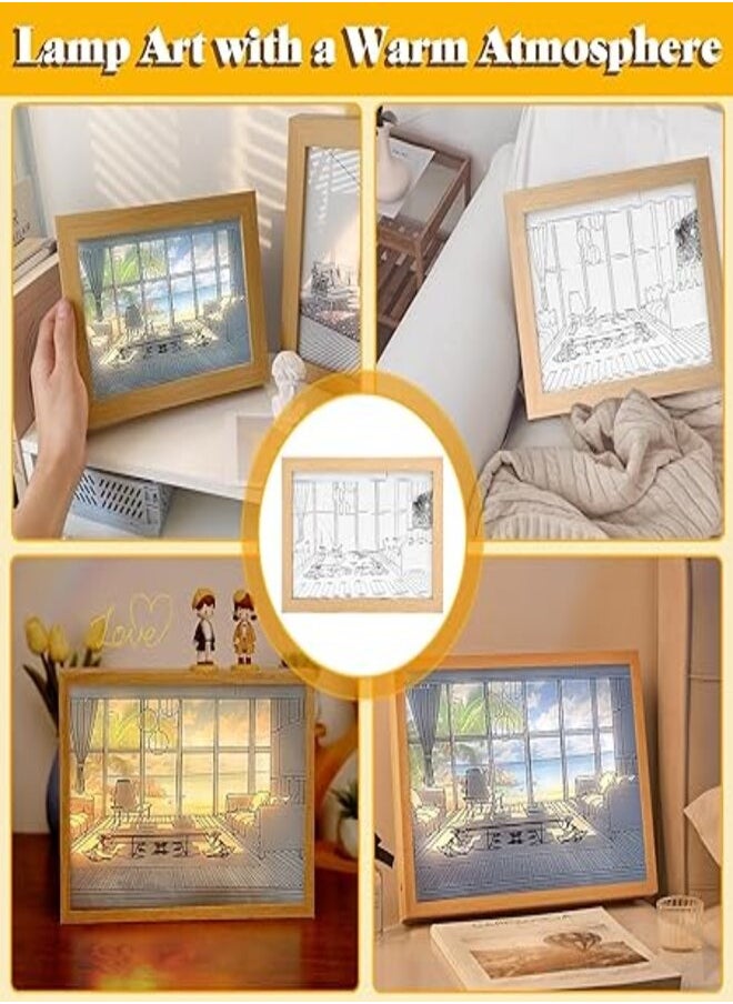Generic LED Photo Frame Wall Art, Adjustable Acrylic Glass, 3 Color Modes, Light & Shadow Art  - Image 3