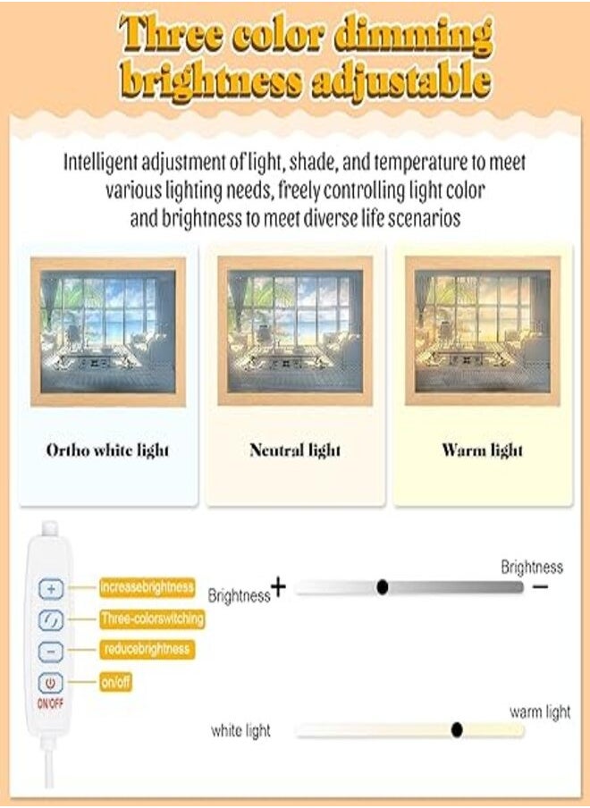 Generic LED Photo Frame Wall Art, Adjustable Acrylic Glass, 3 Color Modes, Light & Shadow Art  - Image 2