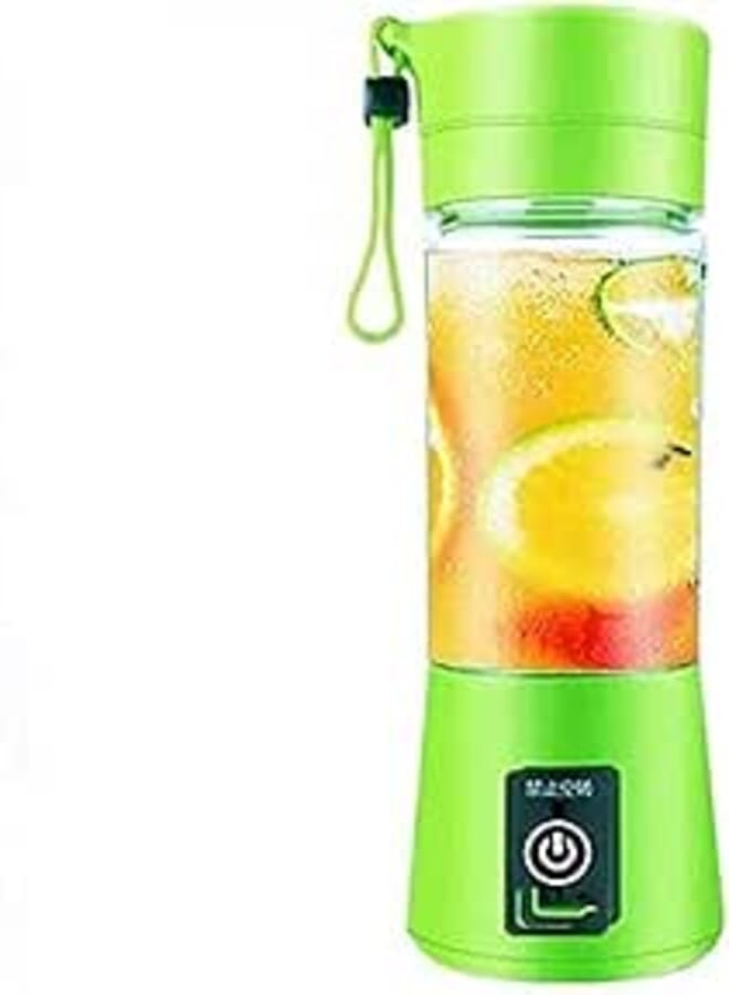Personal blender juice cup portable juicer blender 4 blades rechargeable fruit mixing machine for baby travel 380 ml (green)