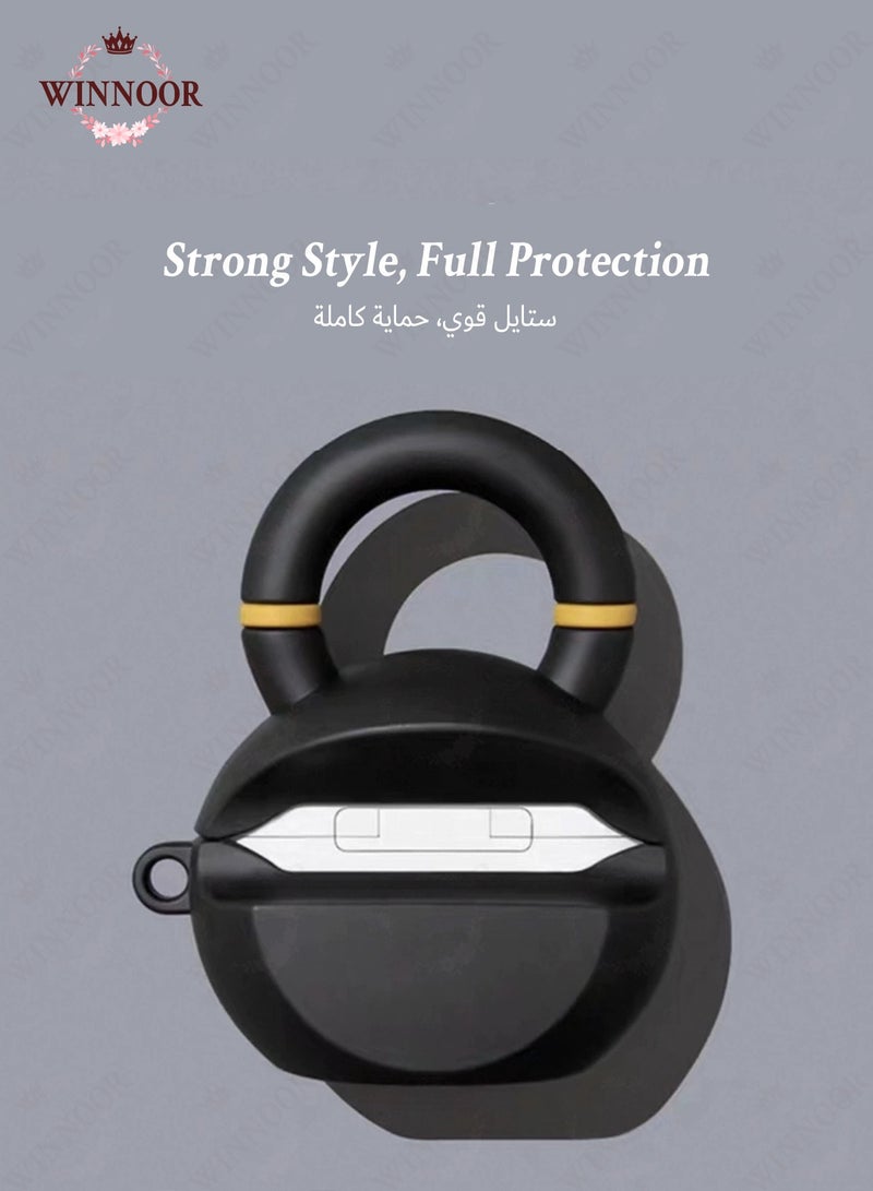 وينور غطاء سيليكون بتصميم دمبل 50 كجم لسماعات AirPods Pro، غطاء حماية مقاوم للصدمات بطابع رياضي - Image 4
