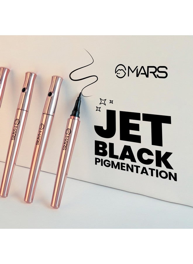 Long Lasting Liquid Ink Black Pen Eye Liner | Smudge Proof Eyeliner For Women | Matte Finish & Waterproof Eyeliner (1Ml) (Black Ink)
