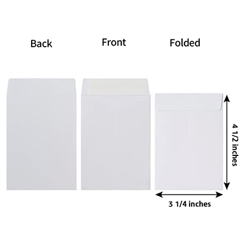 Topeen 100 Pack Seed Envelopes Self-Adhesive Small Coin Envelopes Seed Storage Packets for Garden, Office or Wedding Gift (White, 3 1/4 ×4 1/2 inches) - Image 2