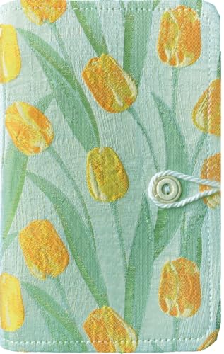 ipoul A6 Binder, Embroidered Flower Journal, Refillable Journal, 6 Ring Binder, 5"x7" Journal Cover, Unlined Paper, Sketchbook, Travel Diary for Girl, Budget Binder, Planner Binder, Tulip Flowers - Image 1