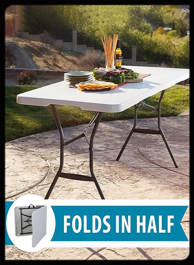 Toshionics 180cm Multipurpose Centre Folding Camping Table Lightweight Rectangle Foldable Aluminium Portable Trestle Picnic Barbecue Party Kitchen Home Dining Hiking Beach Camping Garden BBQ Heavy Duty Tables - Image 5