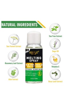 Goiple Lace Melting and Holding Spray Glue-Less Hair Adhesive for Wigs, Extra Hold Lace Melting Spray Adhesive Wig Spray for Closure Extensions, Wig Melting Spray Natural Forming Melting Spray Hair Wax Stick  - Image 2