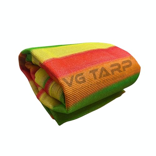 VG TARP Multicolor Shade Net 90% UV Protected for Terrace, Garden, Greenhouse, Balcony & Multipurpose Gardening | Durable Sun Protection Net for Plants & Outdoor Use | Size 10FTX10FT - Image 1