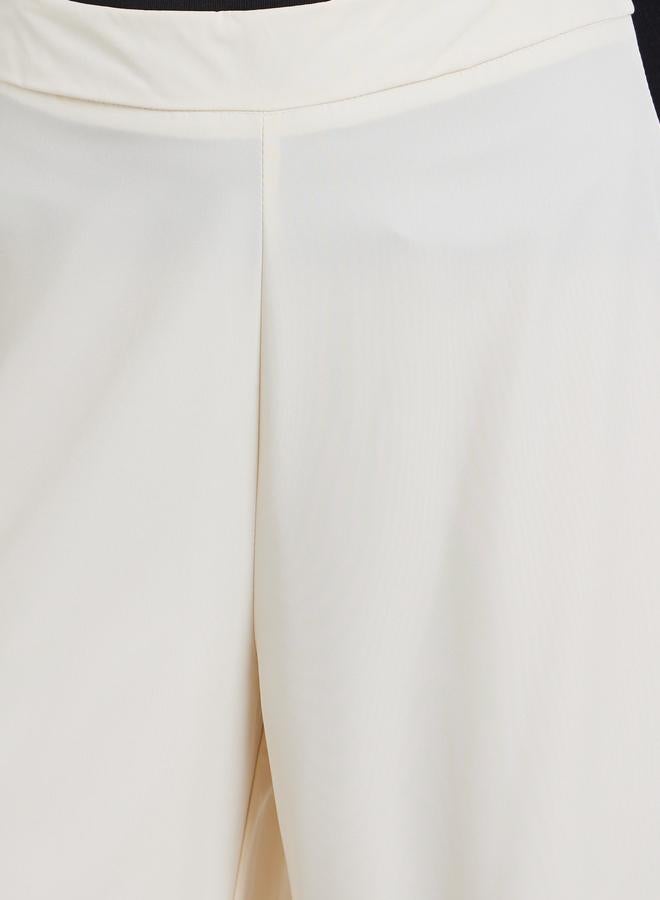 Styli Cream Wide Leg Trousers - Image 3