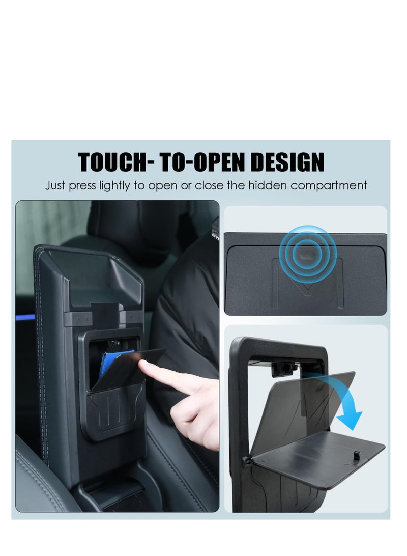 Hidden Storage Box for Tesla Model 3 2024, Center Console Armrest Organizer with Secret Compartment, Essential Interior Accessory for Tesla 3 Highland Edition. - Image 3