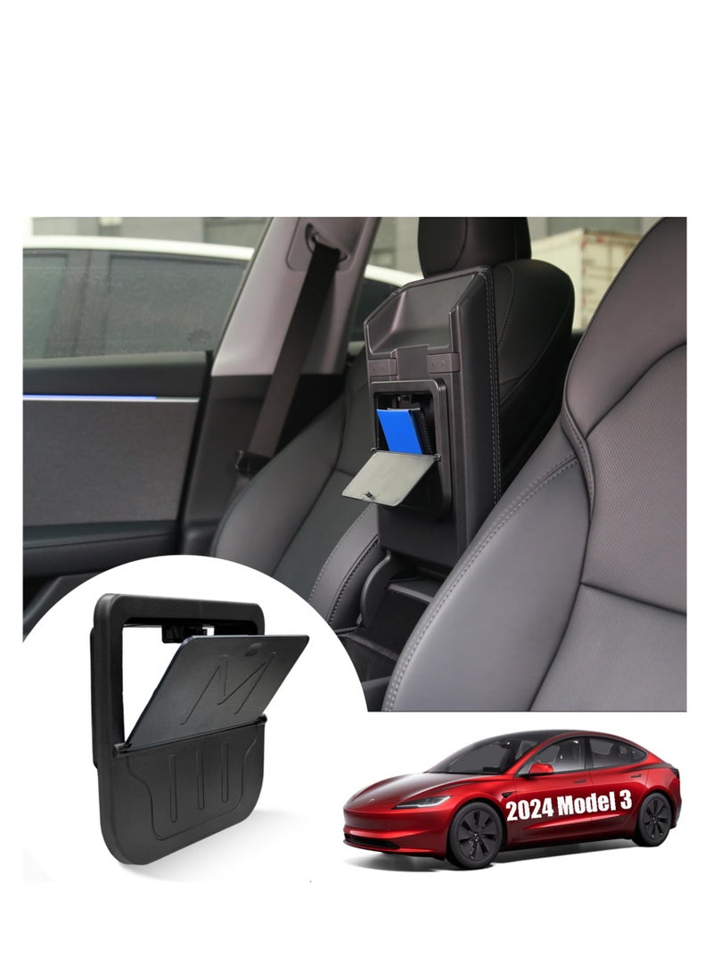 Hidden Storage Box for Tesla Model 3 2024, Center Console Armrest Organizer with Secret Compartment, Essential Interior Accessory for Tesla 3 Highland Edition. - Image 1