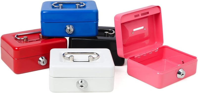 Decaller Small Cash Box with Lock and Slot, Locking Money Box, Metal Coin Piggy Bank for Adults and Kids - Image 5