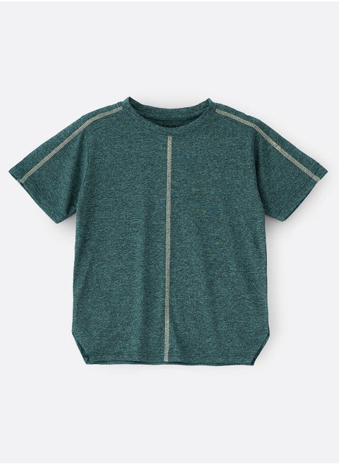 Knit t-shirt with print at front