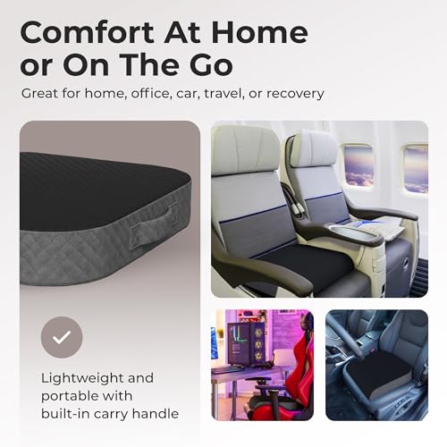 Kölbs Extra Large Seat Cushion, Stylish Plush Velvet Cover, X-Large Memory Foam for Office Chair, Floor Pillow, Cushion Back Pain Coccyx Pain Relief, Carry Handle (Extra Large) - Image 5