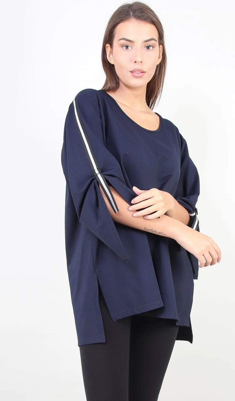 Alexander Gardi Adjustable Sleeve Blouse (B21-5016)