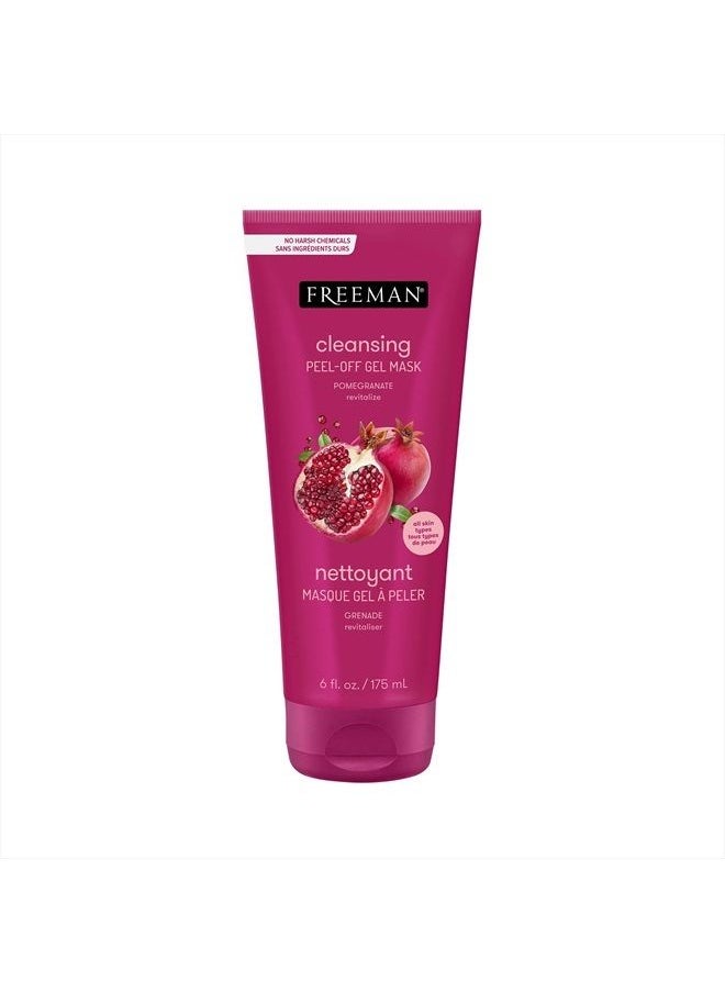 Cleansing Pomegranate Peel-Off Gel Facial Mask, Shrinks Pores, Purifies Skin, Made With 8 Different Antioxidants, Protects Skin, 6 fl. oz./175 ml Tubes