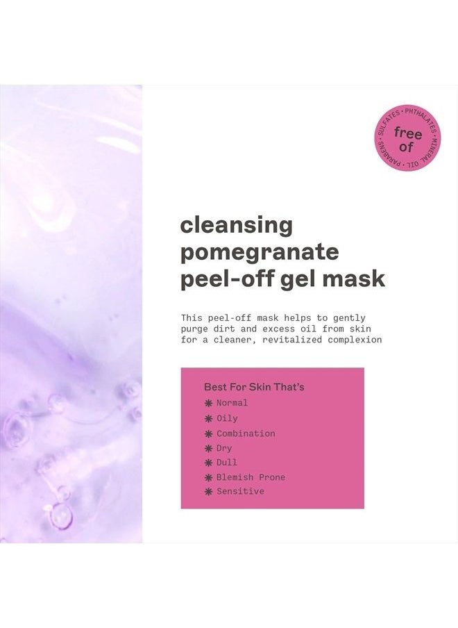 Cleansing Pomegranate Peel-Off Gel Facial Mask, Shrinks Pores, Purifies Skin, Made With 8 Different Antioxidants, Protects Skin, 6 fl. oz./175 ml Tubes