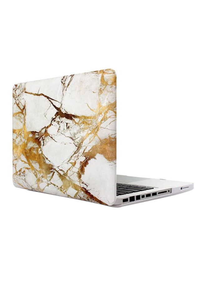 NIBEMINENT Case Cover For MacBook Pro With CD-Drive 13-Inch Gold Marble  - Image 1