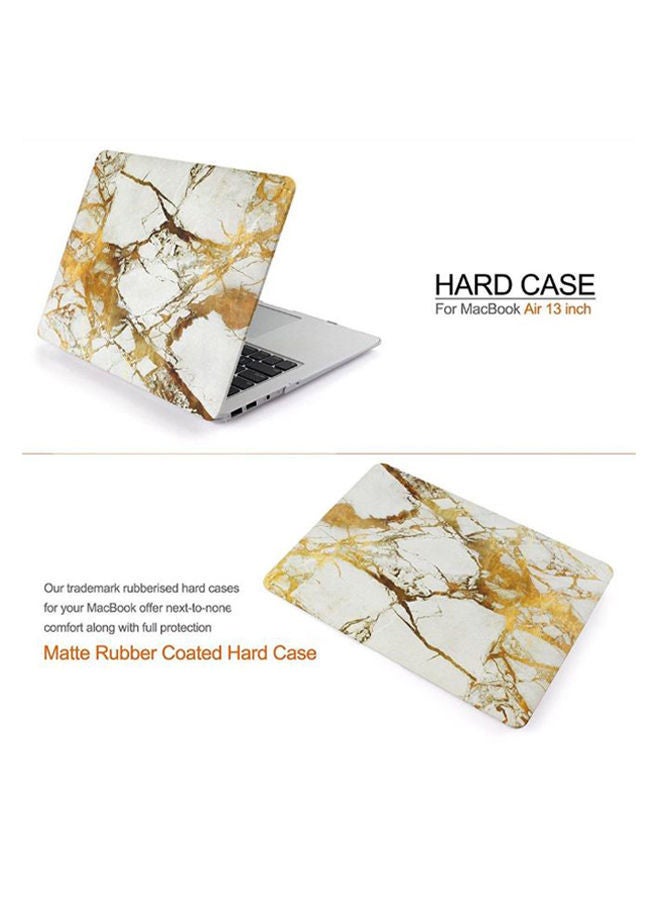 NIBEMINENT Case Cover For MacBook Pro With CD-Drive 13-Inch Gold Marble  - Image 3