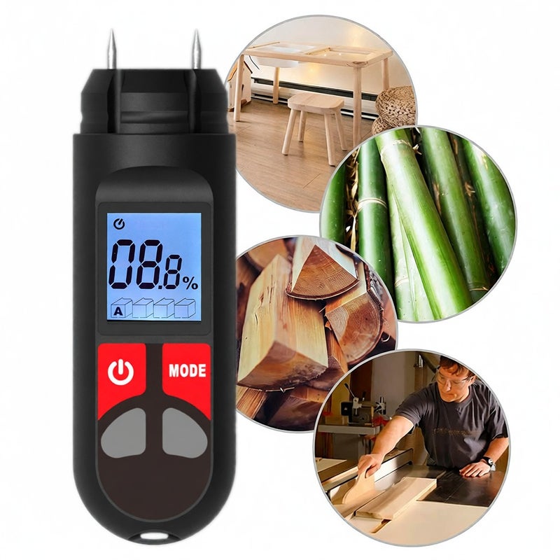 RICHMETERS RM031 Wood Tester Multifunctional Tester Dual-Needle Wood Humidity Tester - Image 5