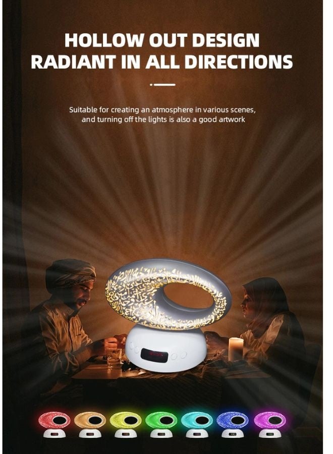 Equantu SQ606 Quran Speaker Museum Of The Future Design Digital Quran Speaker Wireless LED with Azan Clock and App control - Image 5