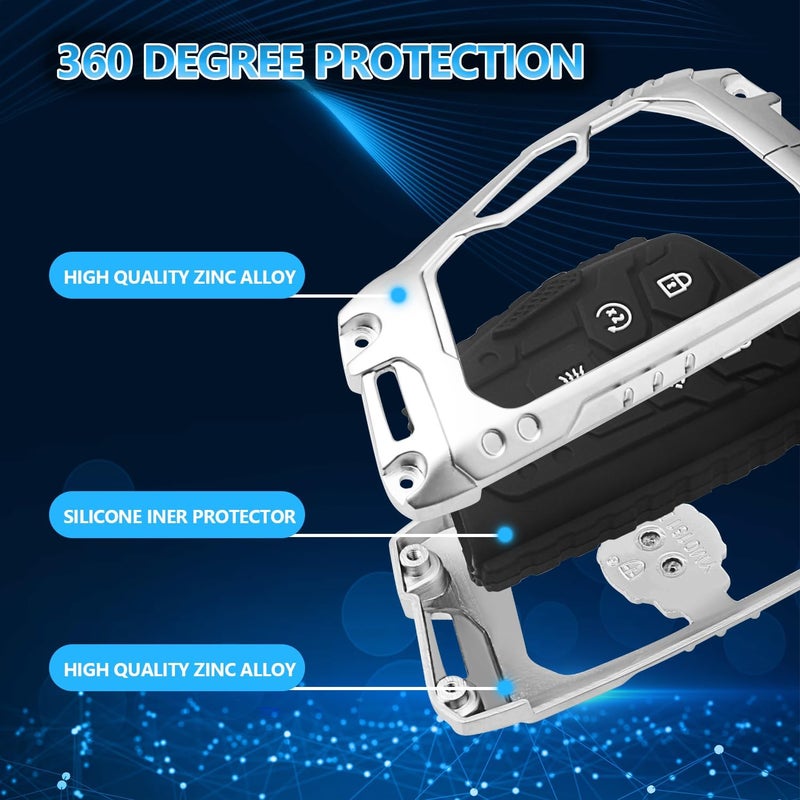 QBUC Heavy Zinc Alloy Key Fob Cover for Chevy and GMC - Image 5