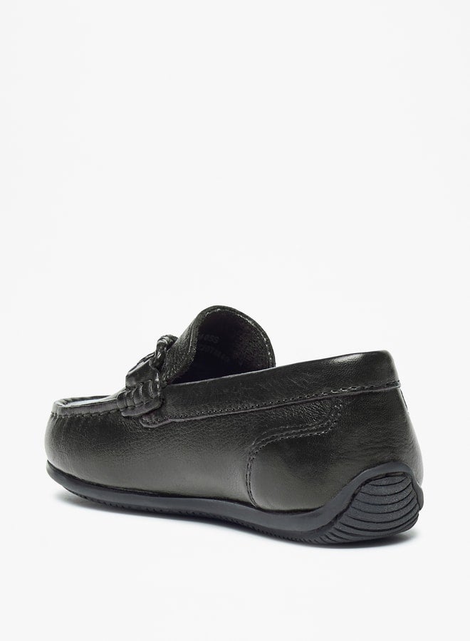 Mister Duchini Boys Solid Slip-On Moccasins with Textured Trim - Image 2