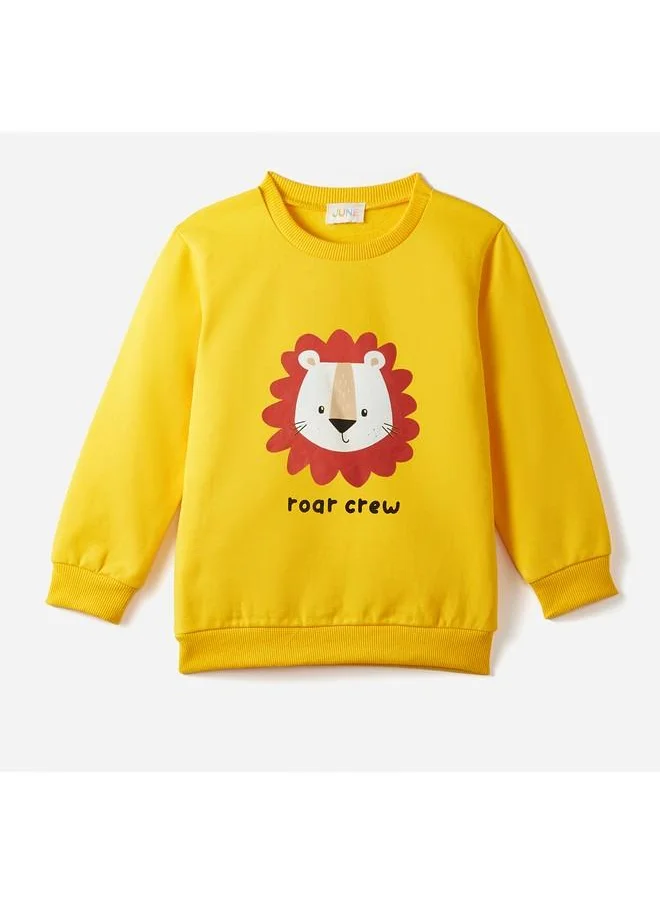 جون June Kids Printed Sweatshirt Yellow