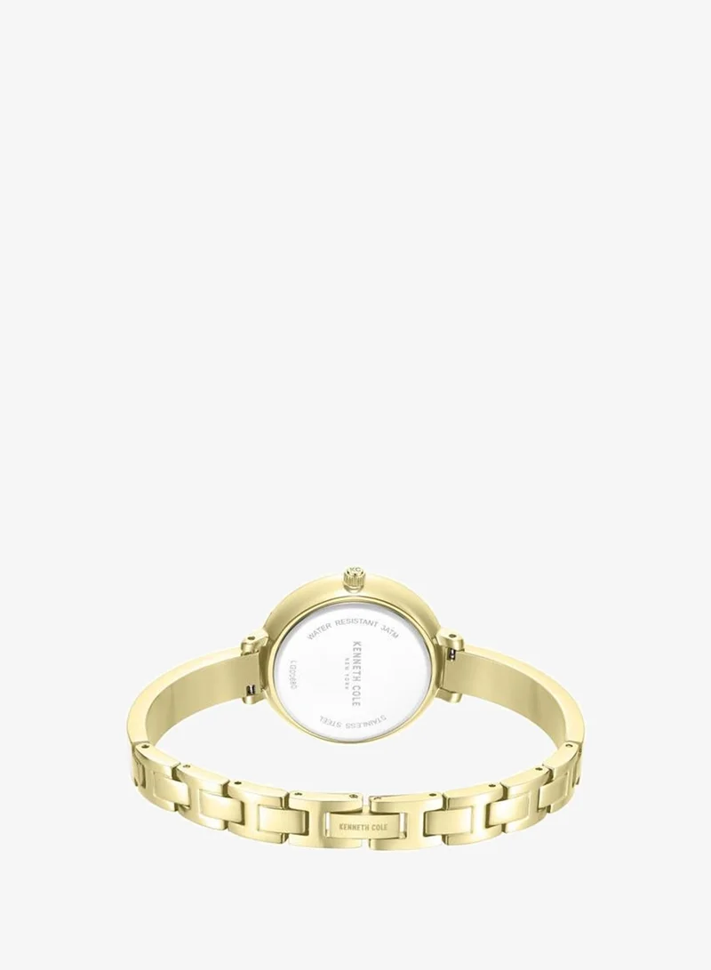 Kenneth Cole New York Gold/Green Spring Street Women's 32mm Watch with Green Mother-of-pearl Dial & Gold-Green Stainless Steel Bracelet for Women | Best Price UAE