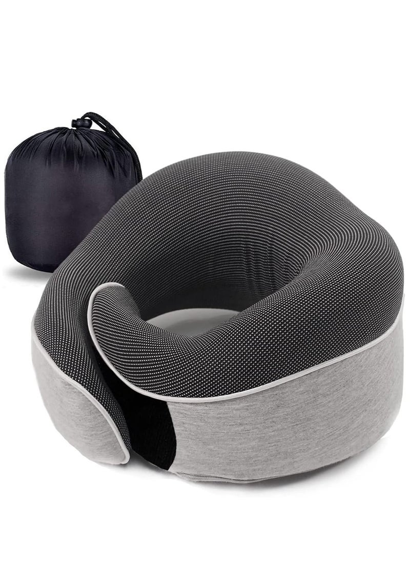 Arabest - Travel Neck Pillow, U Shaped Support Pillow with Storage Bag, Pure Memory Foam Neck Pillow for Chair, Car, Airplane - Image 1
