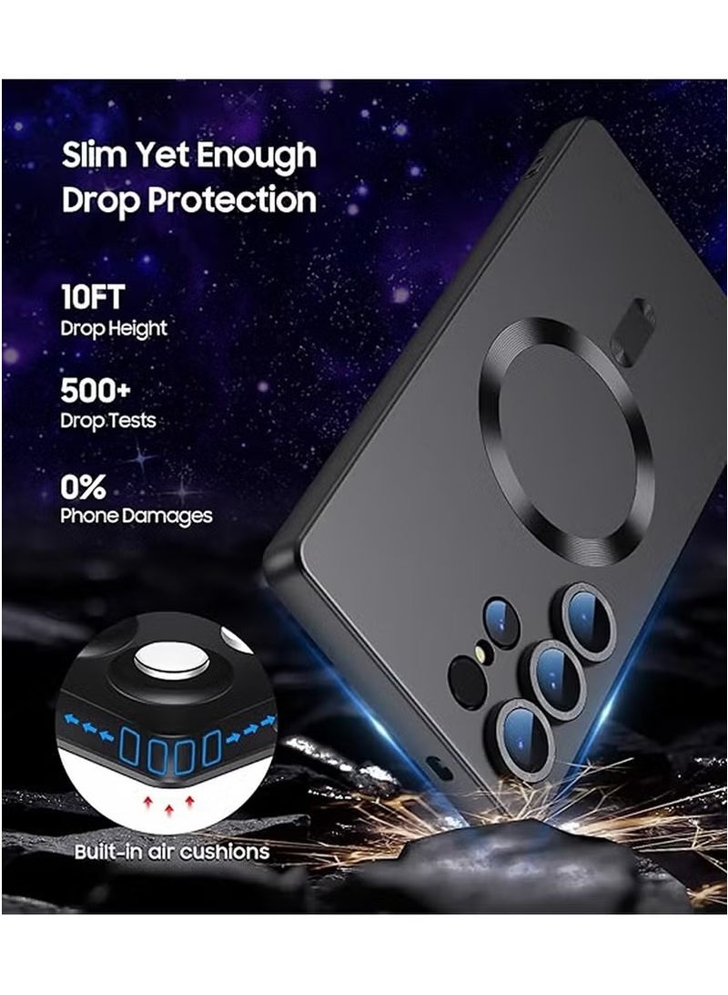 X-level Samsung Galaxy S25 Ultra Case with Full Camera Lens Protection,Soft TPU Anti-Scratch Shockproof Phone Case Cover with Wireless Charging for Samsung Galaxy S25 Ultra 5G,Black  - Image 4