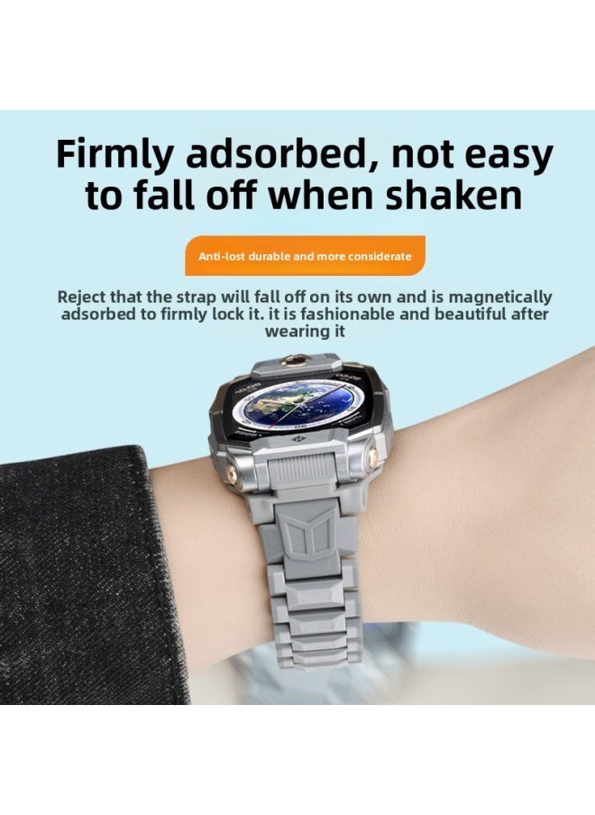 Generic - For Genius Phone Watch Z9 Strap Z10/d2/z8 Magnetic Flash Buckle Upgrade Z9 Replacement Strap Z6pro-Color:White-Specifications:Model: D2/q1a/y8/q2a/d2a [free Disassembly And Assembly Tools] - Image 1