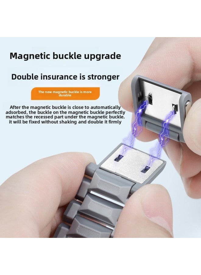 Generic - For Genius Phone Watch Z9 Strap Z10/d2/z8 Magnetic Flash Buckle Upgrade Z9 Replacement Strap Z6pro-Color:White-Specifications:Model: D2/q1a/y8/q2a/d2a [free Disassembly And Assembly Tools] - Image 1