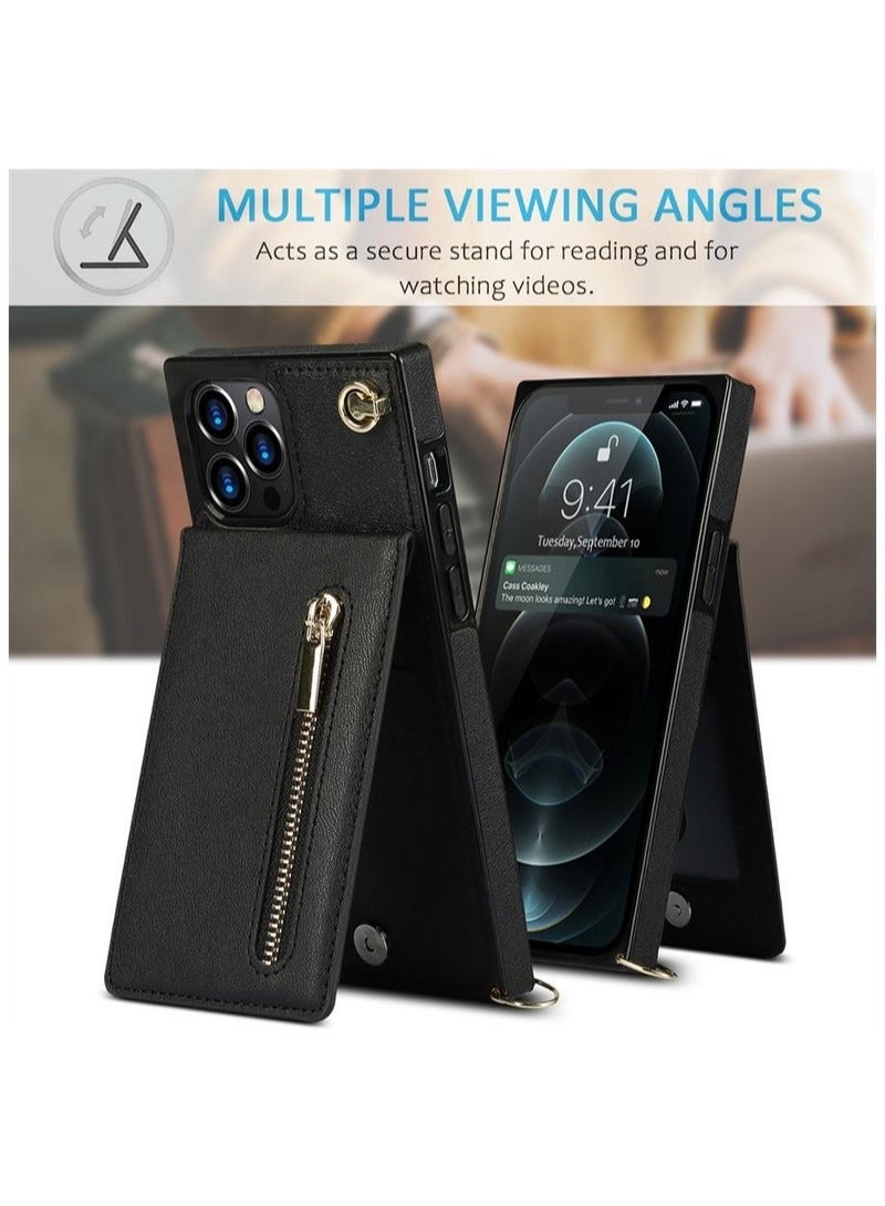 Zippered stand holster protective case for samsung S21 FE Black - Image 3