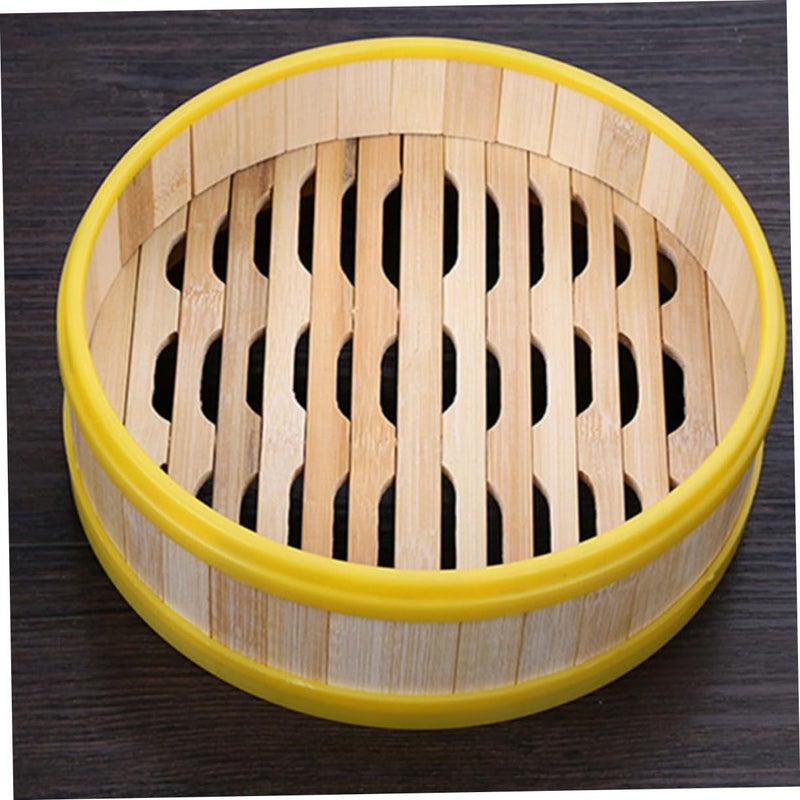 Adjustable Height Bamboo Steamer 2PCS Set for Dumplings Eggs Pastries Home Cooking - Image 3