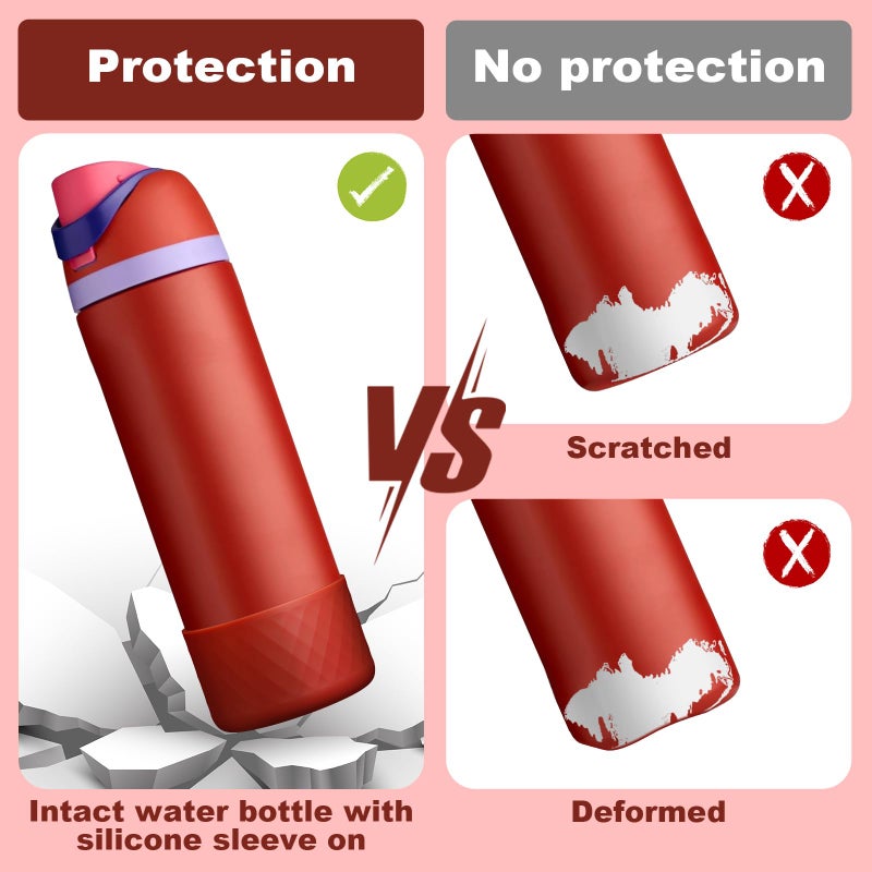 Beonsky Silicone Boot for Owala Water Bottle 24 oz, Anti-Slip Protective Sleeve for FreeSip/Twist/Flip Stainless Steel Water Bottles Accessories - Image 3
