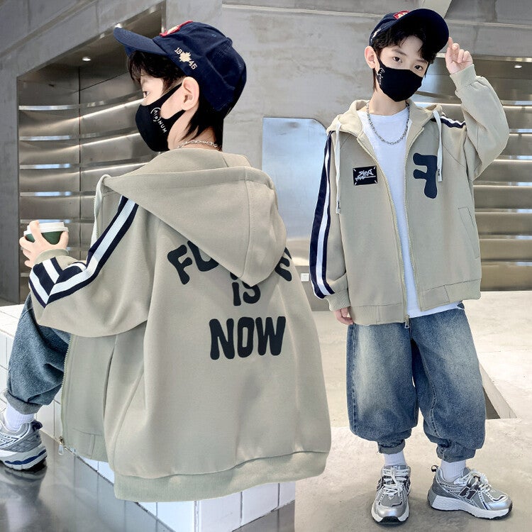 Boys' Jacket Style For Older Children, Boys' Autumn Sports Jacket Top, Children'S Autumn Fashion - Image 4