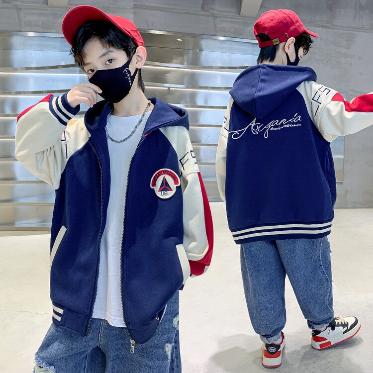 Boys' Jacket Style For Older Children, Boys' Autumn Sports Jacket Top, Children'S Autumn Fashion - Image 3