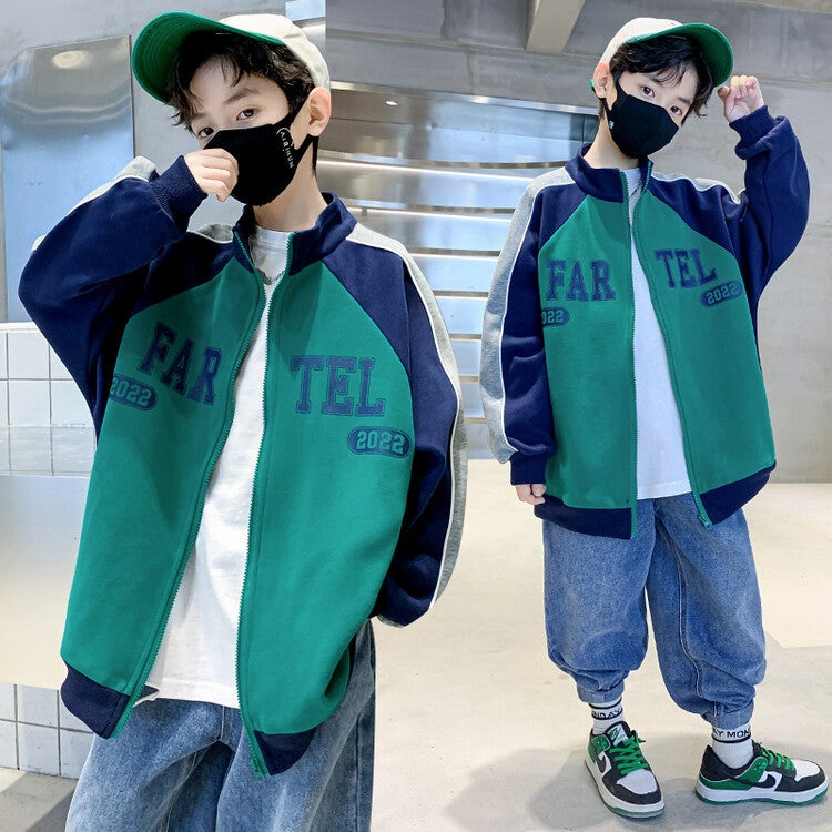 Boys' Jacket Style For Older Children, Boys' Autumn Sports Jacket Top, Children'S Autumn Fashion - Image 2