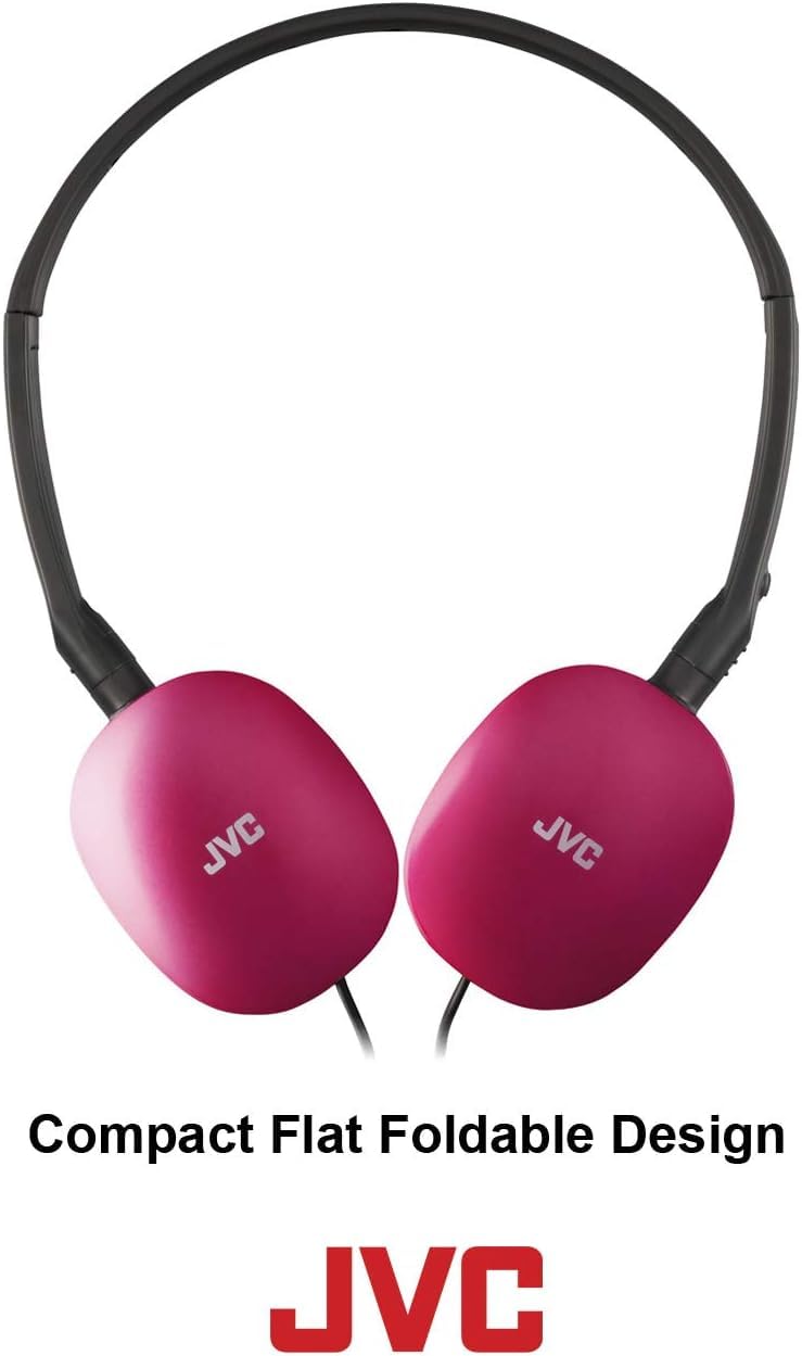 JVC Flats On-Ear Wired Headphones - Flat Foldable Design - 30mm Driver for Powerful Sound - Soft Ear-Pads for Comfort â€“ Steel Headband - Lightweight & Portable - PC/Laptop/Gaming - 3.5mm Slim Plug - Image 3