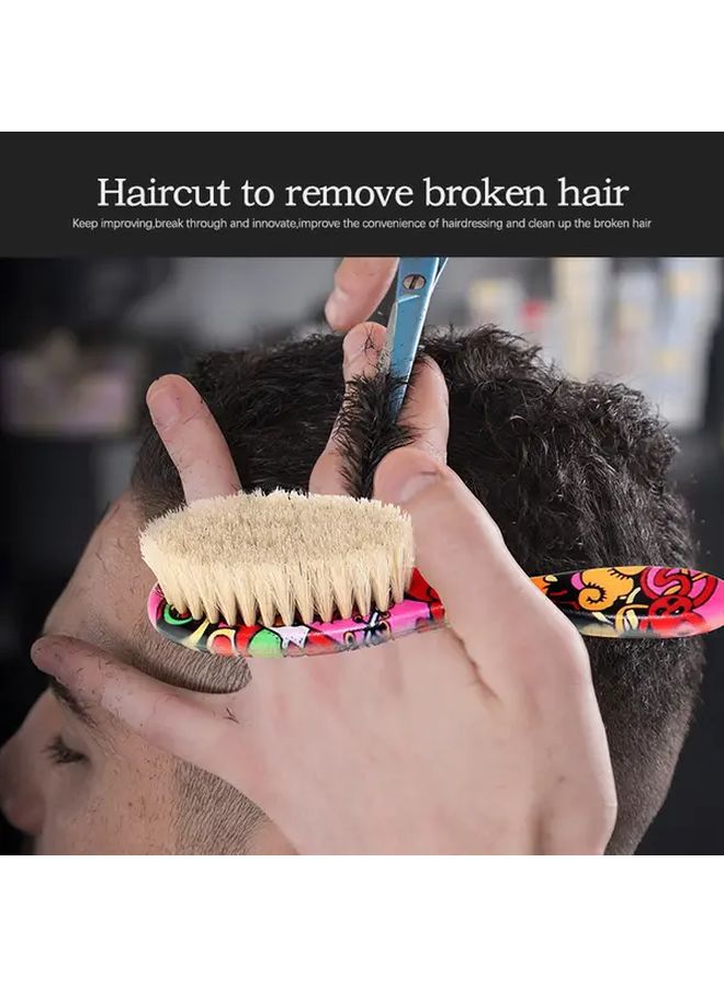 Graffiti White Beard Brush For Men Styling With Stiff Bristles And Comfortable Striped Handle - Image 4