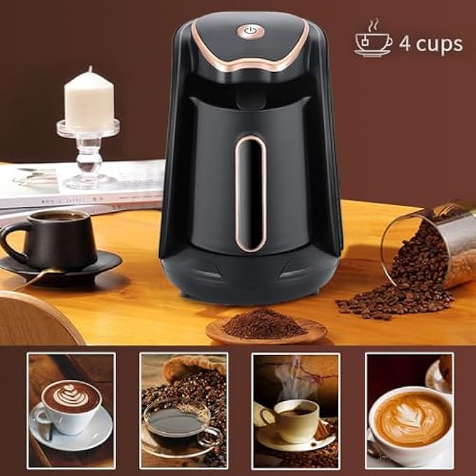 ROUNY Turkish Coffee Maker Electric Coffee Pot Maker Automatic Arabic Greek Coffee Pot Milk Drinks  Different Hot Beverages Maker Turkish Coffee Machine To Make Coffee And Other Hot Beverages - Image 5