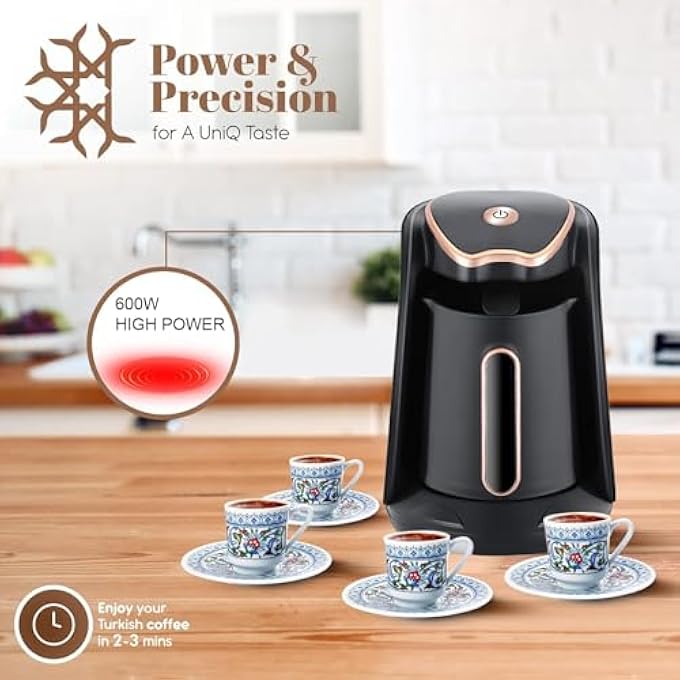 ROUNY Turkish Coffee Maker Electric Coffee Pot Maker Automatic Arabic Greek Coffee Pot Milk Drinks  Different Hot Beverages Maker Turkish Coffee Machine To Make Coffee And Other Hot Beverages - Image 3