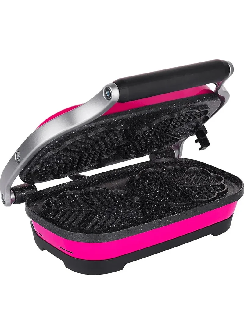 Aksu Vintage Double Waffle Maker Pink
