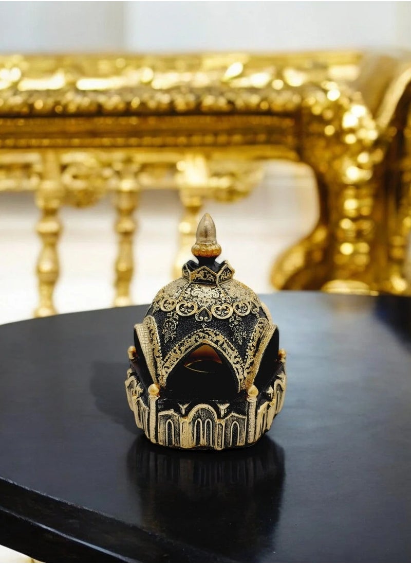 Bakhoor Burner Resin Incense Burner magnet black and Gold Pattern Charcoal Incense Burner With Room,Yoga,Eid Ramadan, Office Living Room ,14cm - pzsku/Z6BA7106112139112E326Z/45/_/1738328693/726076d2-4672-42db-8edf-a763aec248d1