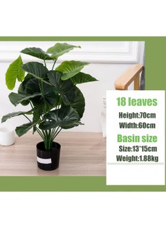 Generic Artificial Bonsai Tree Plants,Simulation Potted Plant with Durable Plastic Pot and 18 Leaves,Artificial Flowers Plants Ornaments,Creative Simulation Bonsai Pot Home Decor for Home Office  - Image 2