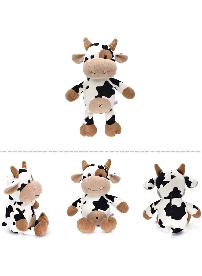 Lovely Cow Cartoon Animal Cattle Soft Eco-friendly Cotton Stuffed Plush Doll, Soft Fluffy Friend Hugging Cushion - Present for Every Age and Occasion, 30cm - Image 2