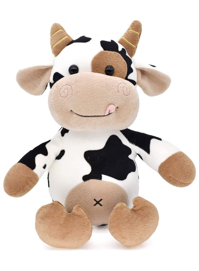 Lovely Cow Cartoon Animal Cattle Soft Eco-friendly Cotton Stuffed Plush Doll, Soft Fluffy Friend Hugging Cushion - Present for Every Age and Occasion, 30cm - Image 1
