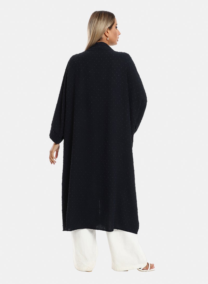 belle Slip On Long Sleeves Self Patterned Cardigan - Image 3