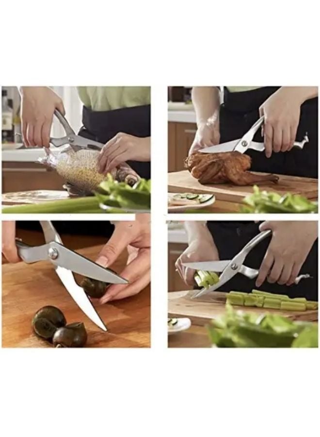 إيزي لايف مقص مطبخ للدواجن شديد التحمل، مقصات مطبخ متعددة الأغراض، مقصات شواء لحم السمك  - Image 5