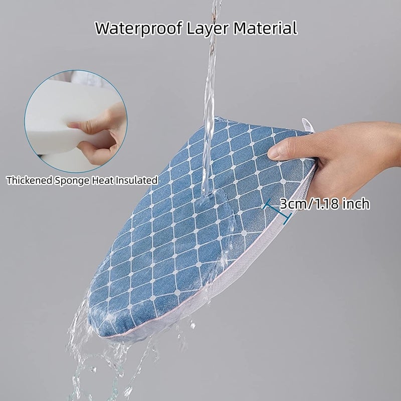 KBZONE Garment Steamer Ironing Gloves, Waterproof Handheld Mini Ironing Board Pad, Heat Resistant Anti Steam Mitt with Finger Loop - Image 2