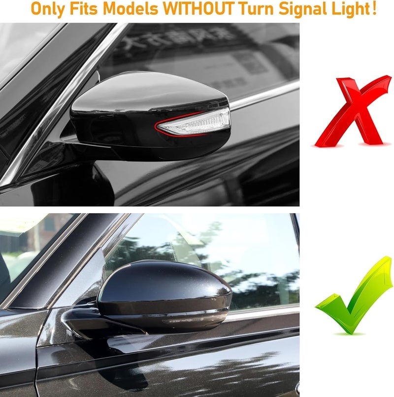 Moonlinks Compatible with Nissan Altima 2019 2020 2021 2022 2023 2024 Left Side Mirror Cover Replacement, Glossy Black Exterior Left Driver Side Door Rear view Mirror Cap Trim Affordable fast purchase options - Image 4